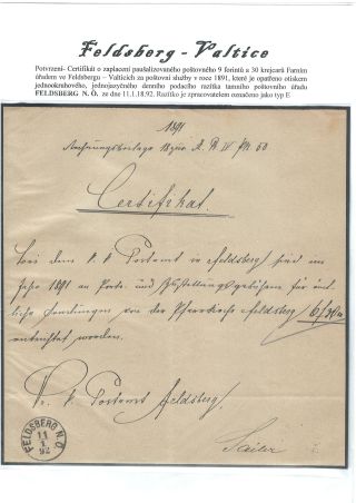 POŠTOVNÍ HISTORIE VALTICKA – list 19
