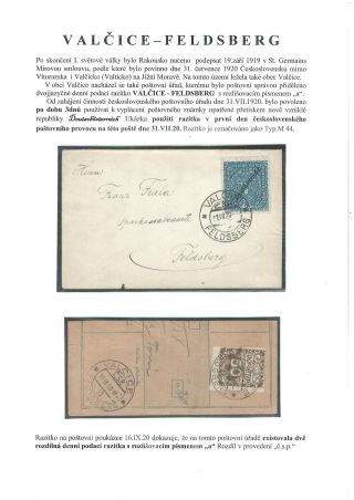 POŠTOVNÍ HISTORIE VALTICKA – list 32