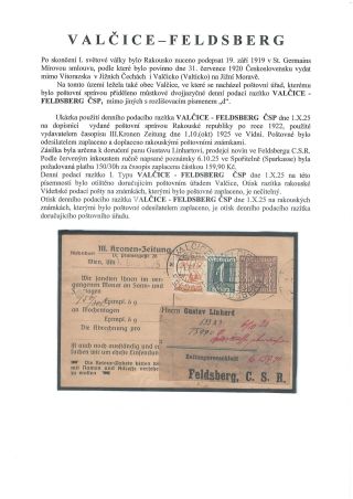 POŠTOVNÍ HISTORIE VALTICKA – list 34