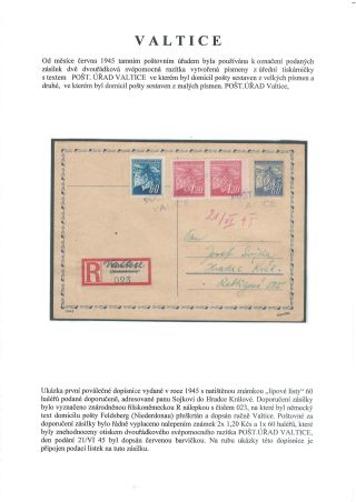 POŠTOVNÍ HISTORIE VALTICKA – list 44