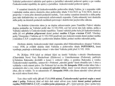 POŠTOVNÍ HISTORIE VALTICKA