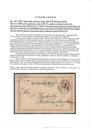 POSTGESCHICHTE VON VITORAZ (WEITRAER GEBIET) – Blatt 59