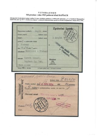 POSTGESCHICHTE VON VITORAZ (WEITRAER GEBIET) – Blatt 66