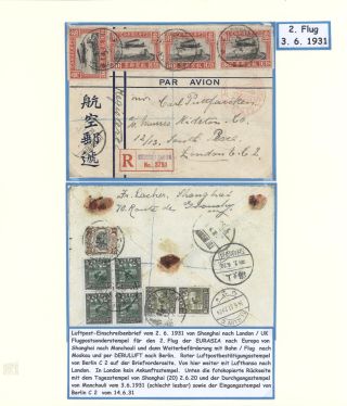 ČÍNA - LETECKÁ POŠTA 1931-1941 PROSTŘEDNICTVÍM EURASIA AVIATION CORP. – list 17
