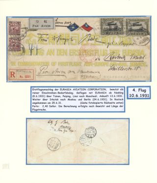 ČÍNA - LETECKÁ POŠTA 1931-1941 PROSTŘEDNICTVÍM EURASIA AVIATION CORP. – list 19