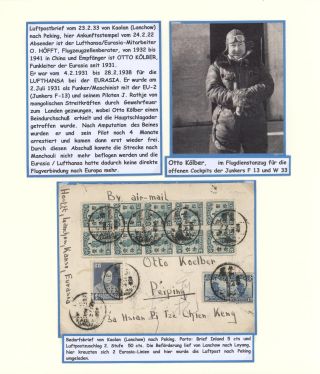 ČÍNA - LETECKÁ POŠTA 1931-1941 PROSTŘEDNICTVÍM EURASIA AVIATION CORP. – list 29