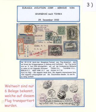 ČÍNA - LETECKÁ POŠTA 1931-1941 PROSTŘEDNICTVÍM EURASIA AVIATION CORP. – list 30