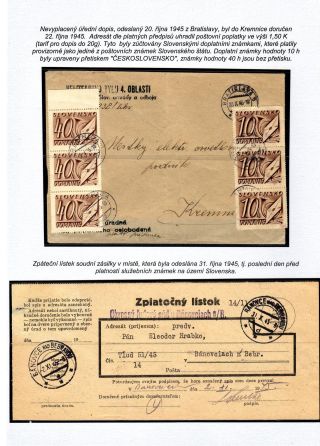 USAGE OF OFFICIAL STAMPS IN SLOVAKIA – sheet 5