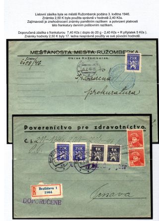 USAGE OF OFFICIAL STAMPS IN SLOVAKIA – sheet 13