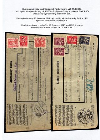 USAGE OF OFFICIAL STAMPS IN SLOVAKIA – sheet 14
