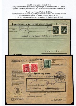 USAGE OF OFFICIAL STAMPS IN SLOVAKIA – sheet 16