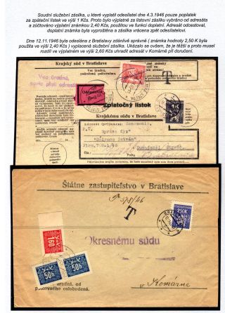 VERWENDUNG DER DIENSTMARKEN IN DER SLOWAKEI – Blatt 46