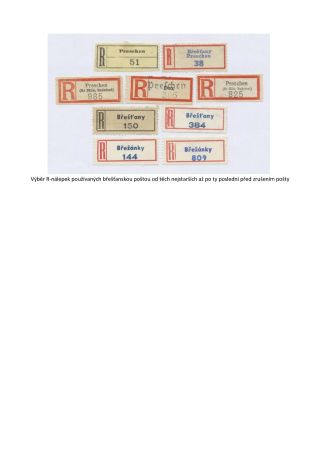 CZECH LANDS - POST OFFICES DISAPPEARED FROM MAPS – sheet 15