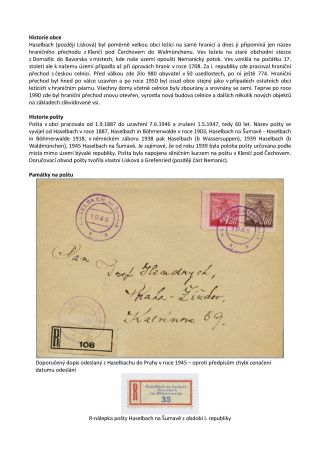 TSCHECHISCHE LÄNDER - POSTÄMTER VERSCHWUNDENE AUS DEN KARTEN – Blatt 86