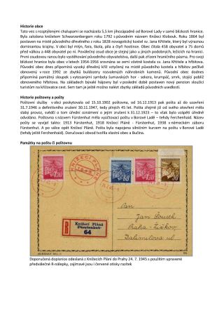 TSCHECHISCHE LÄNDER - POSTÄMTER VERSCHWUNDENE AUS DEN KARTEN – Blatt 122
