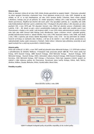 TSCHECHISCHE LÄNDER - POSTÄMTER VERSCHWUNDENE AUS DEN KARTEN – Blatt 138