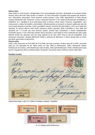 TSCHECHISCHE LÄNDER - POSTÄMTER VERSCHWUNDENE AUS DEN KARTEN – Blatt 162