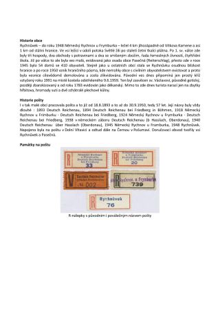 TSCHECHISCHE LÄNDER - POSTÄMTER VERSCHWUNDENE AUS DEN KARTEN – Blatt 222