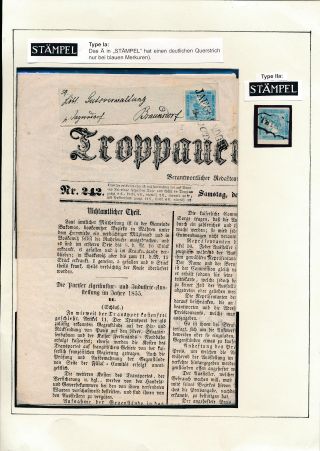 AUSTRIA: NEWSPAPER STAMPS 1851-1890 – sheet 4