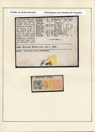AUSTRIA: NEWSPAPER STAMPS 1851-1890 – sheet 7