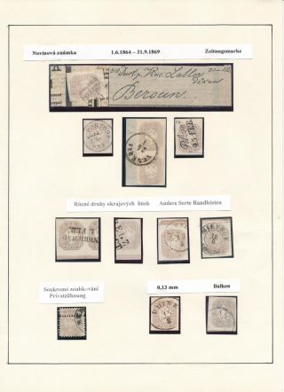 AUSTRIA: NEWSPAPER STAMPS 1851-1890 – sheet 11