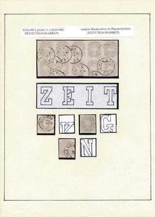 AUSTRIA: NEWSPAPER STAMPS 1851-1890 – sheet 12