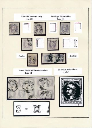 AUSTRIA: NEWSPAPER STAMPS 1851-1890 – sheet 17