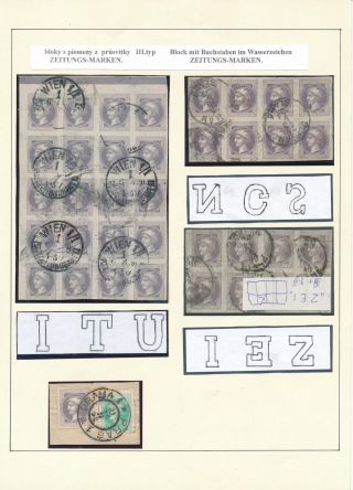 AUSTRIA: NEWSPAPER STAMPS 1851-1890 – sheet 23
