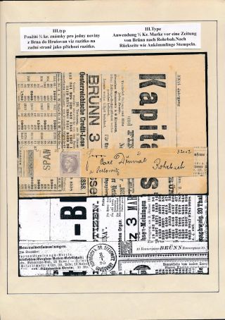 AUSTRIA: NEWSPAPER STAMPS 1851-1890 – sheet 24