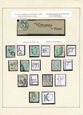 AUSTRIA: NEWSPAPER STAMPS 1851-1890 – sheet 34