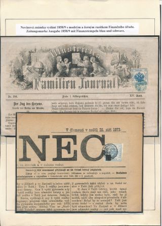 AUSTRIA: NEWSPAPER STAMPS 1851-1890 – sheet 45