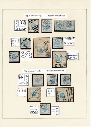 AUSTRIA: NEWSPAPER STAMPS 1851-1890 – sheet 55