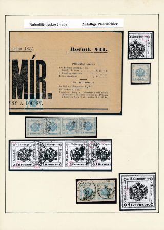 AUSTRIA: NEWSPAPER STAMPS 1851-1890 – sheet 56