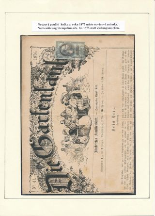 AUSTRIA: NEWSPAPER STAMPS 1851-1890 – sheet 63