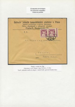 CZECHOSLOVAKIA: LIBERATED REPUBLIC - POSTALY USED – sheet 20