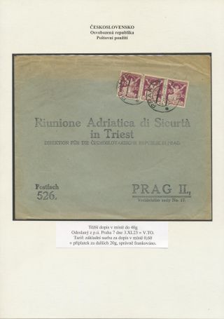 CZECHOSLOVAKIA: LIBERATED REPUBLIC - POSTALY USED – sheet 21