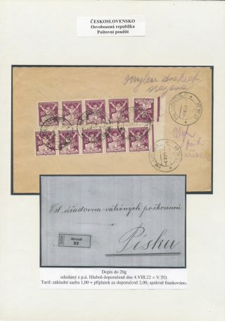CZECHOSLOVAKIA: LIBERATED REPUBLIC - POSTALY USED – sheet 23