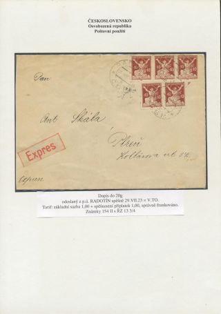 CZECHOSLOVAKIA: LIBERATED REPUBLIC - POSTALY USED – sheet 36