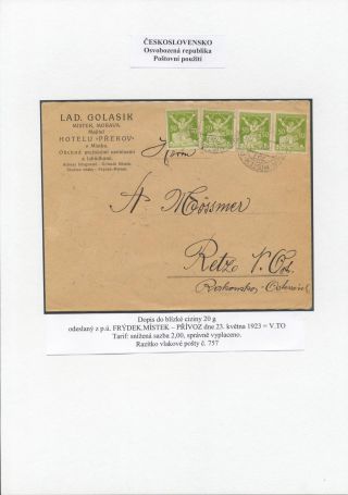 CZECHOSLOVAKIA: LIBERATED REPUBLIC - POSTALY USED – sheet 56