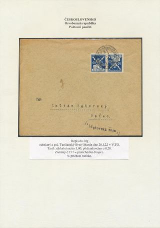 CZECHOSLOVAKIA: LIBERATED REPUBLIC - POSTALY USED – sheet 66