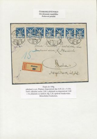 CZECHOSLOVAKIA: LIBERATED REPUBLIC - POSTALY USED – sheet 71