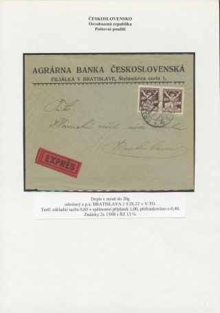 CZECHOSLOVAKIA: LIBERATED REPUBLIC - POSTALY USED – sheet 77