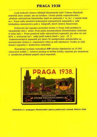 INTERNATIONALE BRIEFMARKENAUSSTELLUNG PRAGA 1938 – Blatt 4