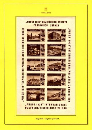 INTERNATIONALE BRIEFMARKENAUSSTELLUNG PRAGA 1938 – Blatt 9