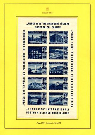 INTERNATIONALE BRIEFMARKENAUSSTELLUNG PRAGA 1938 – Blatt 10