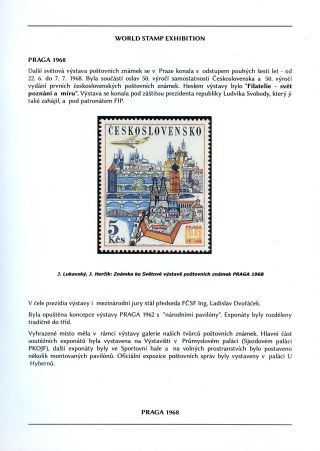 SVĚTOVÁ VÝSTAVA POŠTOVNÍCH ZNÁMEK PRAGA 1968 – list 3