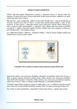 SVĚTOVÁ VÝSTAVA POŠTOVNÍCH ZNÁMEK PRAGA 1968 – list 5