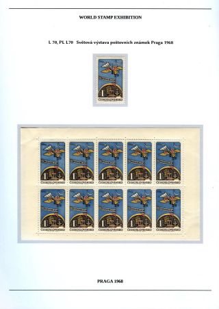 BRIEFMARKEN-WELTAUSSTELLUNG PRAGA 1968 – Blatt 19