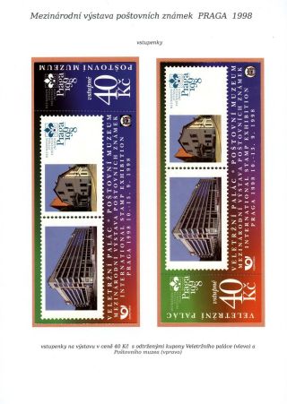 INTERNATIONALE BRIEFMARKENAUSSTELLUNG PRAGA 1998 – Blatt 5