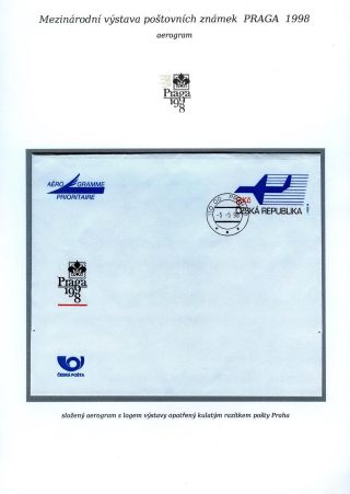 INTERNATIONALE BRIEFMARKENAUSSTELLUNG PRAGA 1998 – Blatt 15